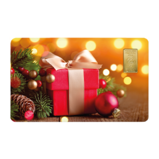Geschenkkarte Weihnachten mit 1g Gold Fg. 999,9