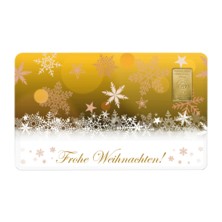 Geschenkkarte "Weihnachten V" mit 1g Gold Fg. 999,9