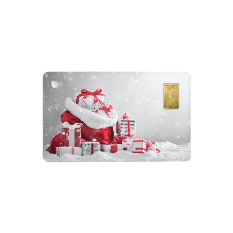 Geschenkkarte Weihnachten VIII mit 1g Gold Fg. 999,9