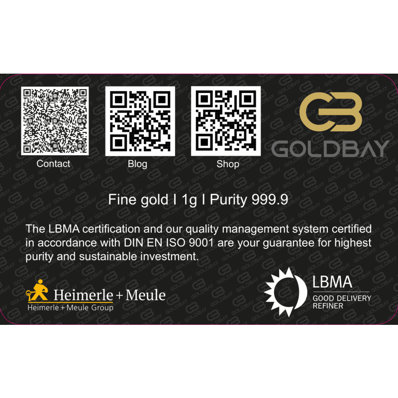 Geschenkkarte Gute Besserung mit 1g Gold Fg. 999,9