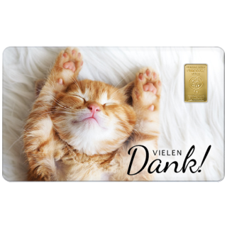 Geschenkkarte "Vielen Dank II" mit 1g Gold Fg. 999,9