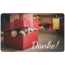 Geschenkkarte "Danke" mit 1g Gold Fg. 999,9