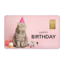 Geschenkkarte "Happy Birthday VIII" mit 1g Gold...
