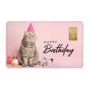 Geschenkkarte "Happy Birthday IX" mit 1g Gold...