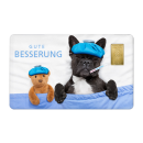 Geschenkkarte "Gute Besserung I" mit 1g Gold...