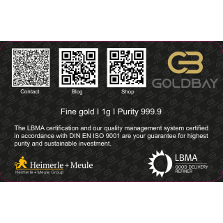 Geschenkkarte Schütze mit 1g Gold Fg. 999,9