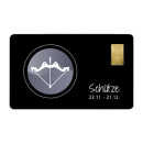 Geschenkkarte "SchÃ¼tze I" mit 1g Gold Fg. 999,9