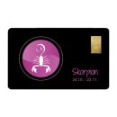 Geschenkkarte "Skorpion I" mit 1g Gold Fg. 999,9