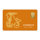 Geschenkkarte "Steinbock II" mit 1g Gold Fg. 999,9