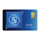 Geschenkkarte "Fische" mit 1g Gold Fg. 999,9