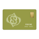 Geschenkkarte "Fische IIâ€œ mit 1g Gold Fg. 999,9