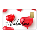 Geschenkkarte "Be My Valentine I" mit 1g Gold...