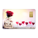Geschenkkarte "Valentinstag III" mit 1g Gold...