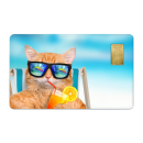 Geschenkkarte "Katze im Urlaubâ€œ...