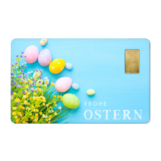 Geschenkkarte "Ostern I" mit 1g Gold Fg. 999,9