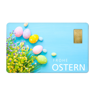 Geschenkkarte "Ostern II" mit 1g Gold Fg. 999,9
