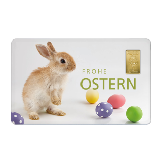 Geschenkkarte "Ostern V" mit 1g Gold Fg. 999,9