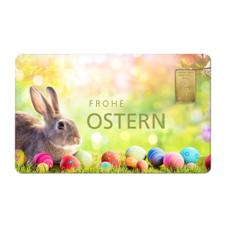 Geschenkkarte "Ostern VIII" mit 1g Gold Fg. 999,9
