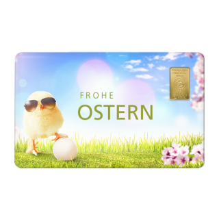 Geschenkkarte Ostern IX mit 1g Gold Fg. 999,9