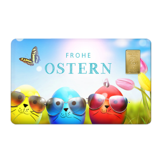 Geschenkkarte Ostern XI mit 1g Gold Fg. 999,9
