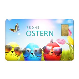 Geschenkkarte "Ostern XII" mit 1g Gold Fg. 999,9