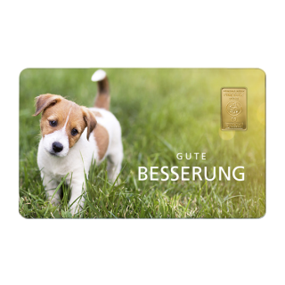 Geschenkkarte "Gute Besserung III" mit 1g Gold Fg. 999,9