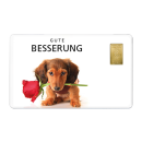 Geschenkkarte "Gute Besserung V" mit 1g Gold...