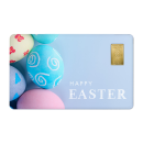 Geschenkkarte "Happy Easter" mit 1g Gold Fg. 999,9