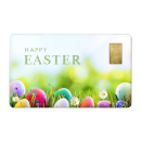 Geschenkkarte "Happy Easter I" mit 1g Gold Fg....