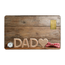 Geschenkkarte "DAD" mit 1g Gold Fg. 999,9