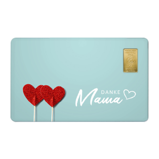 Geschenkkarte "Muttertag III" mit 1g Gold Fg. 999,9