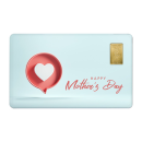 Geschenkkarte "Muttertag XI" mit 1g Gold Fg. 999,9
