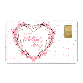 Geschenkkarte "Muttertag XV" mit 1g Gold Fg. 999,9