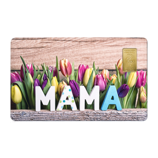 Geschenkkarte "Muttertag XIX" mit 1g Gold Fg. 999,9