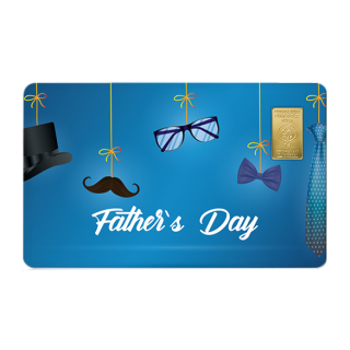 Geschenkkarte "Vatertag" mit 1g Gold Fg. 999,9