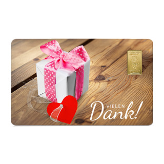 Geschenkkarte "Vielen Dank IV" mit 1g Gold Fg. 999,9