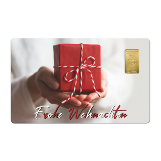 Geschenkkarte "Weihnachten XI" mit 1g Gold Fg. 999,9