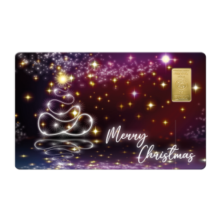 Geschenkkarte "Weihnachten" mit 1g Gold Fg. 999,9