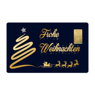 Geschenkkarte "Weihnachten XVIII" mit 1g Gold Fg. 999,9