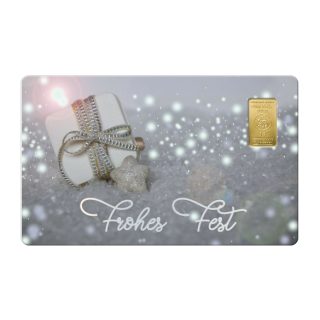 Geschenkkarte "Weihnachten XX" mit 1g Gold Fg. 999,9