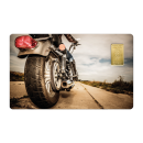 Geschenkkarte "Motorrad" mit 1g Gold Fg. 999,9