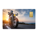 Geschenkkarte "Motorrad I" mit 1g Gold Fg. 999,9