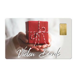 Geschenkkarte "Vielen Dank III" mit 1g Gold Fg. 999,9
