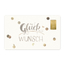 Geschenkkarte "Glückwunsch" mit 1g Gold...