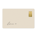 Geschenkkarte "Love" mit 1g Gold Fg. 999,9