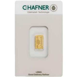 1g Goldbarren Fg. 999,9 Gold LBMA zertifiziert C.Hafner