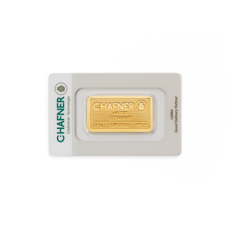 25g Goldbarren Fg. 999,9 Gold LBMA zertifiziert C.Hafner